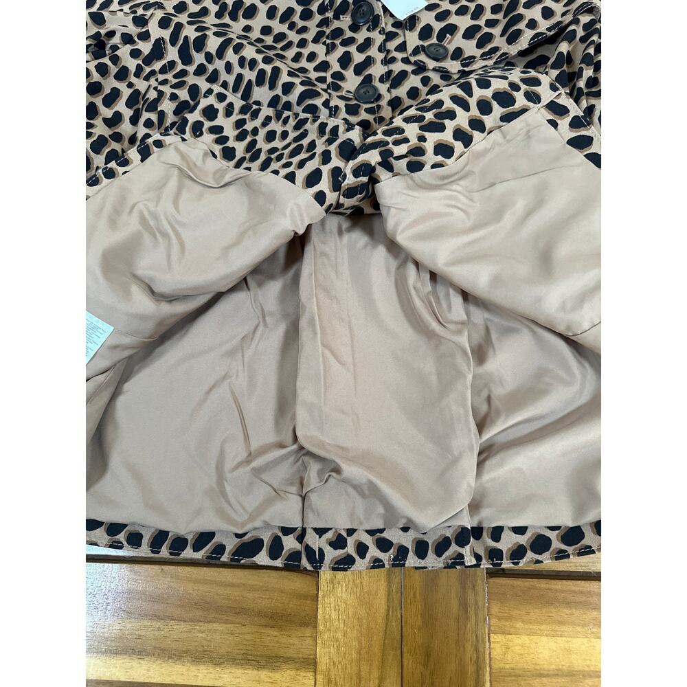 Ann Taylor Leopard Print Belted Jacket NWT Size 14 Tan Black Animal Print - Picture 11 of 14